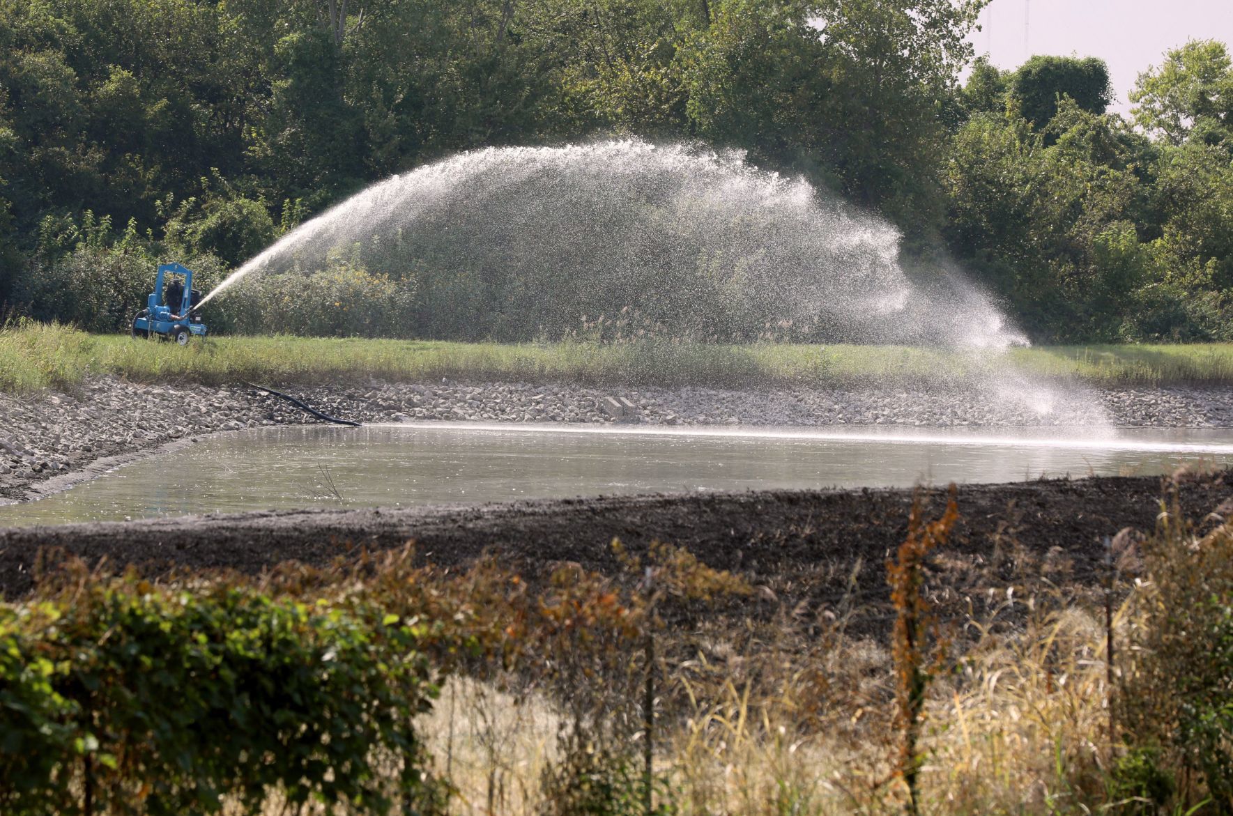 Clean up of train derailment and fire in Dupo